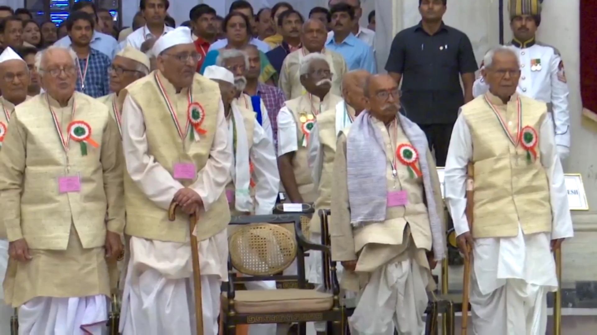 President Ram Nath Kovind honored freedom fighters