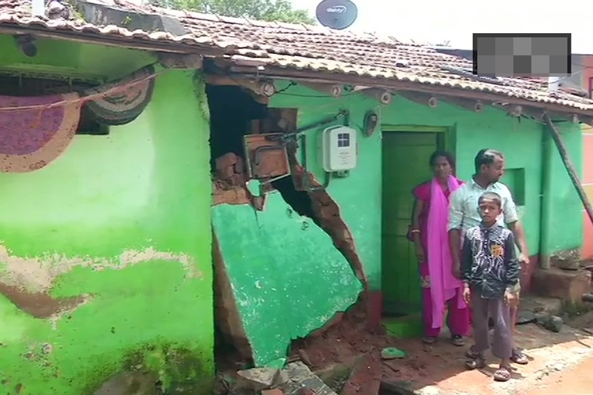 Several houses damaged in Shivamogga district