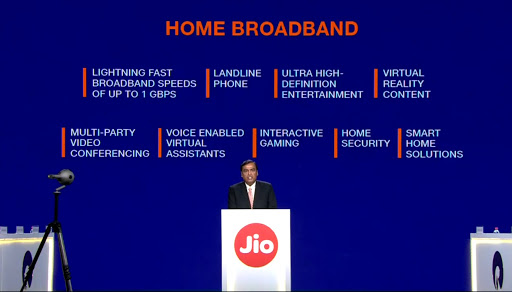 Jio Giga fibre to hit market from Sept 5