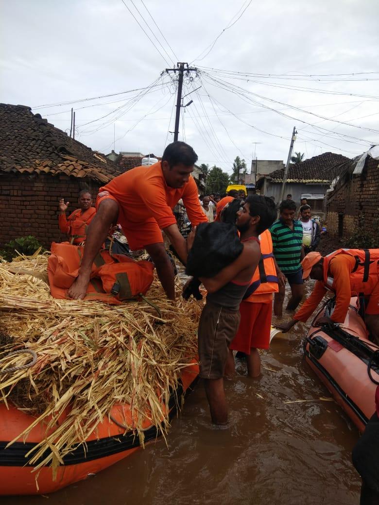 Relief operation underway by NDRF team in the flood affected regions