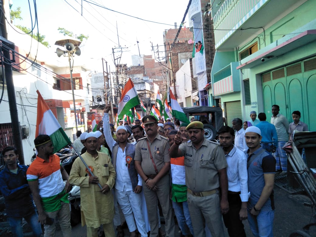 Banaras Muslim youth rally in large numbers on Independence Day