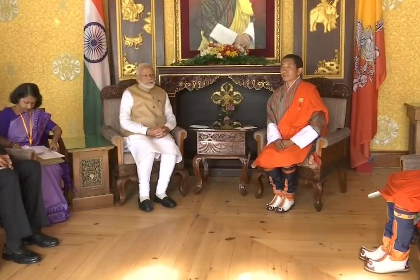 PM Narendra Modi meets PM of Bhutan (Dr.) Lotay Tshering