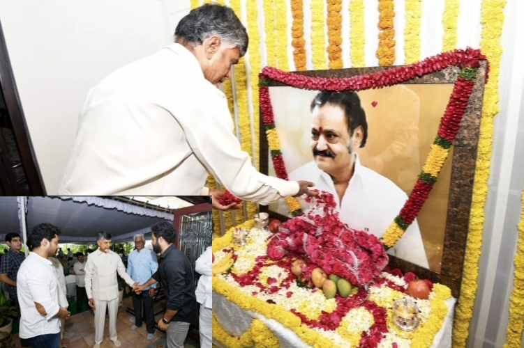 హరికృష్ణకు నివాళులు అర్పించిన చంద్రబాబు