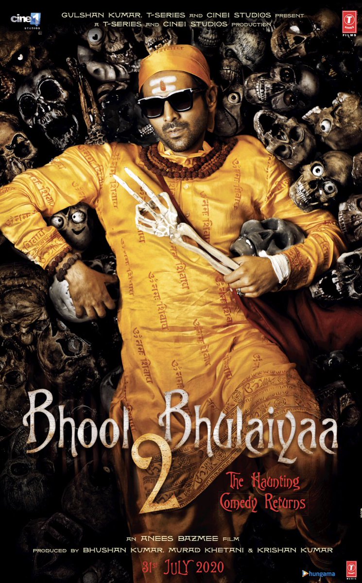 Bhool Bhulaiyya 2 Poster:  तांत्रिक के भेष में भूतों को भगाने निकले कार्तिक आर्यन