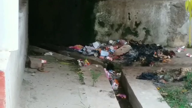 Litter pile in hospital