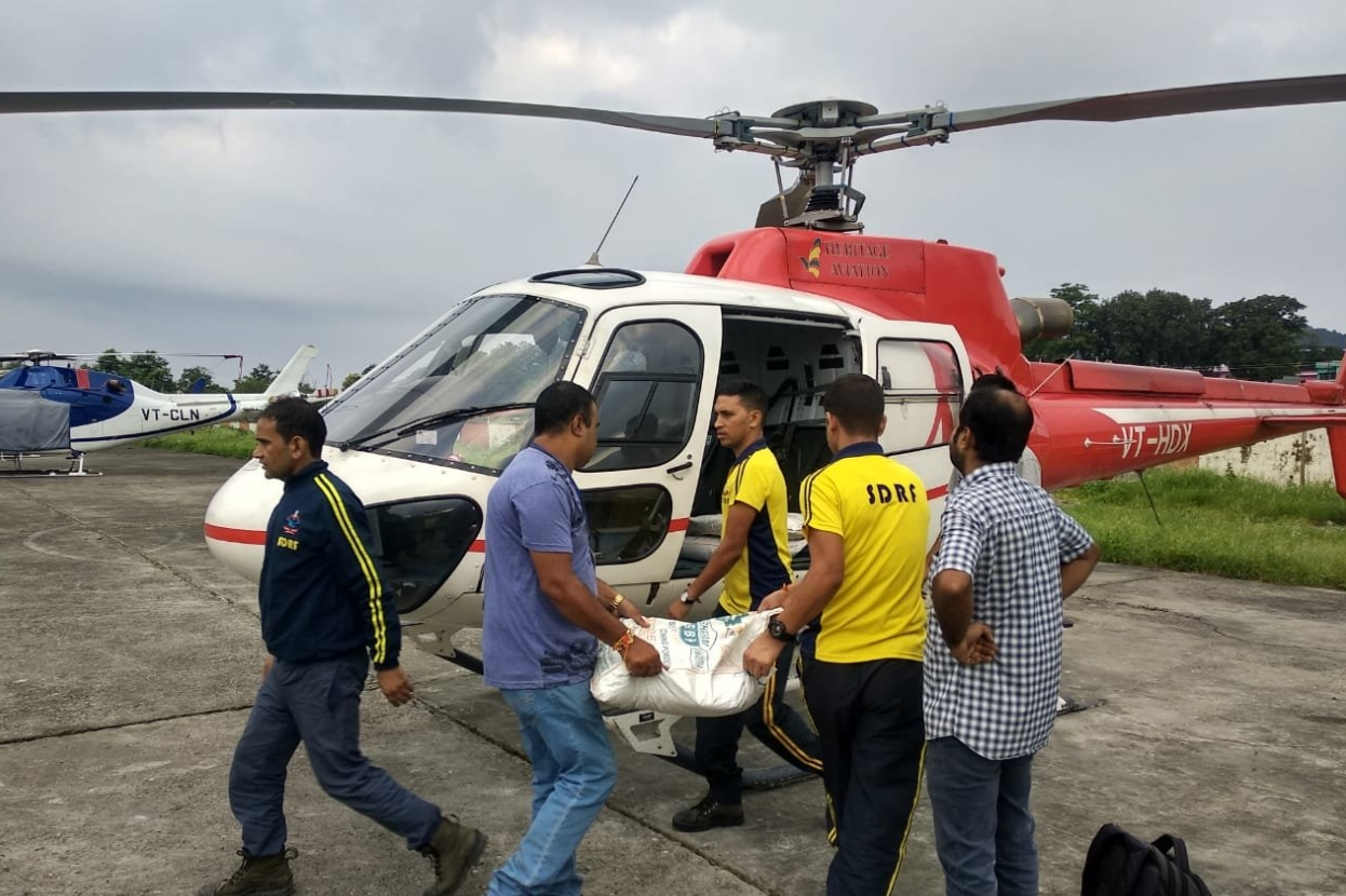 Food, water sent by Air Force helicopters to flood-hit Uttarakhand