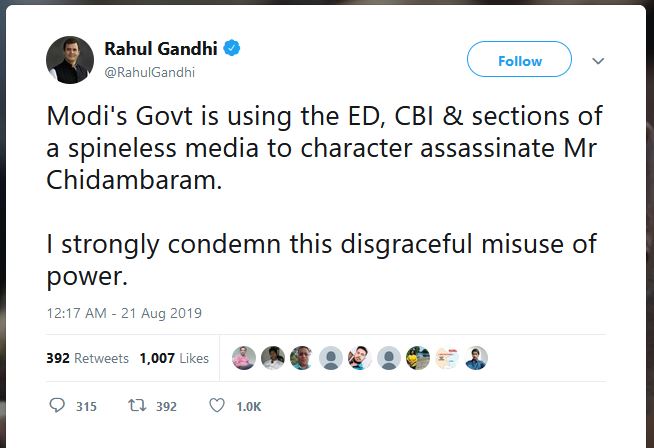 rahul tweet