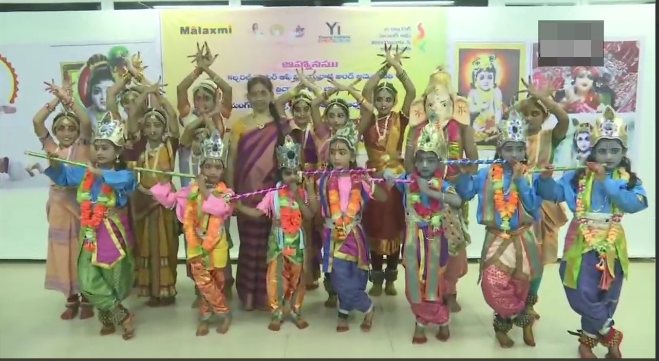 School children celebrate Janmashtami festival with fervour Andhra