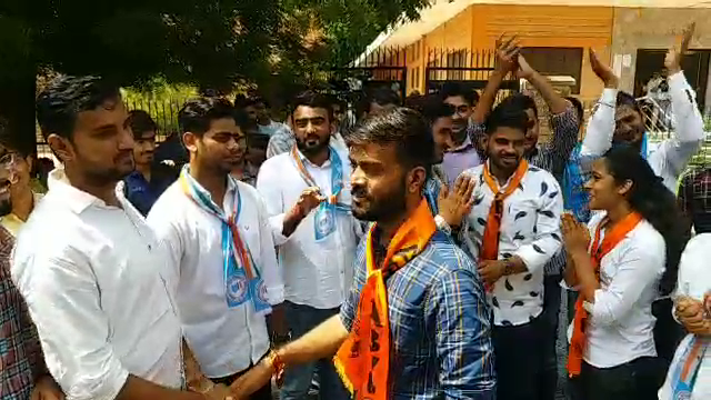 abvp and nsui candidates Face to face in jnvu