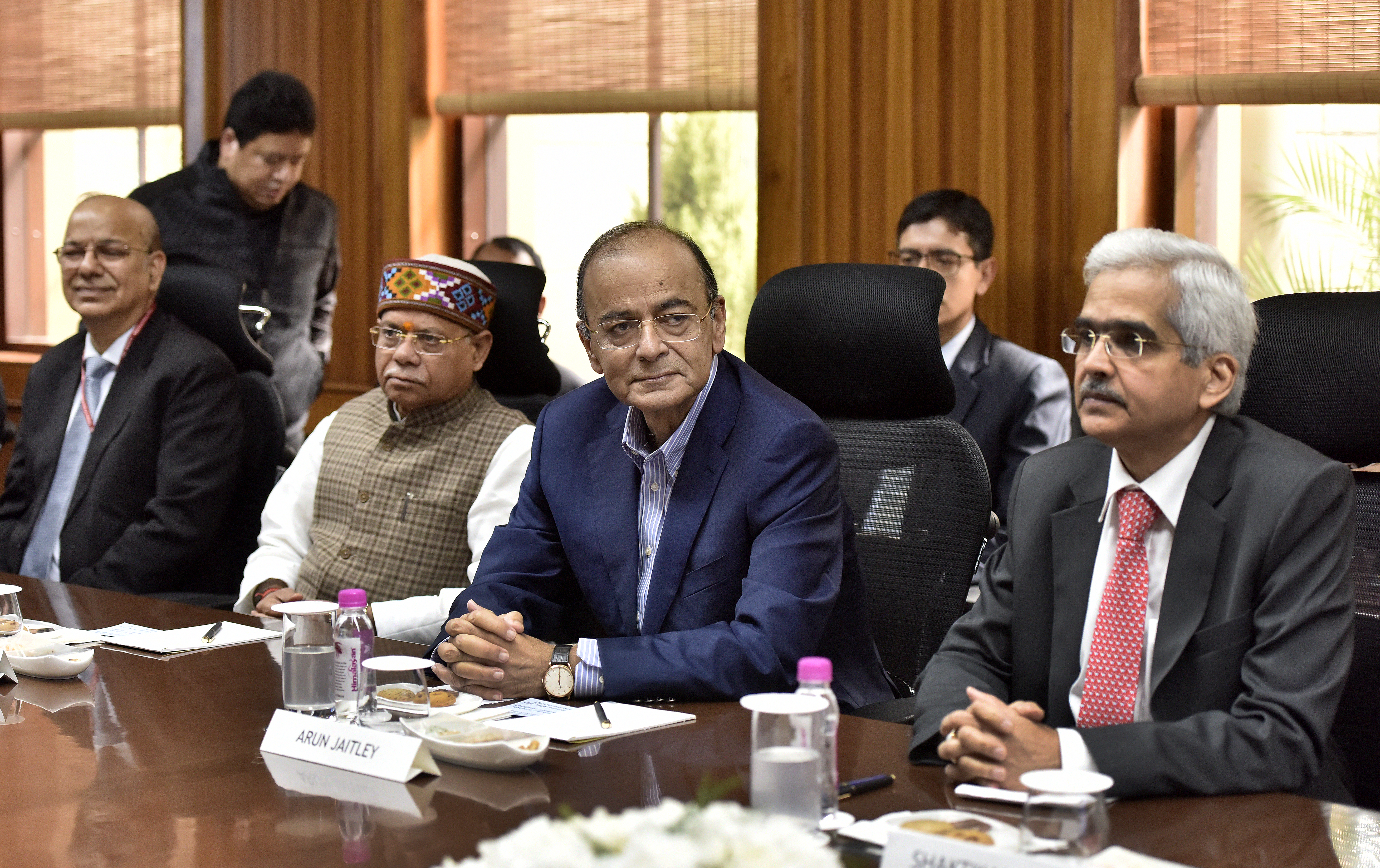 Arun Jaitley and RBI Shaktikanta Das at MPC meeting