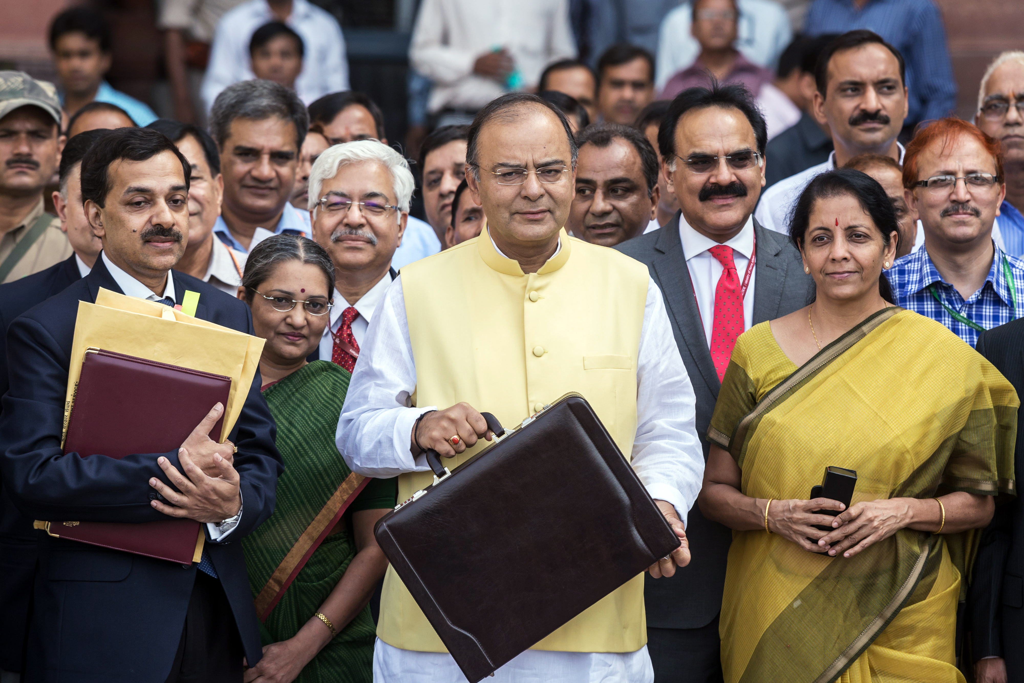 Arun Jaitley presenting his first Budget on 10 July 2014