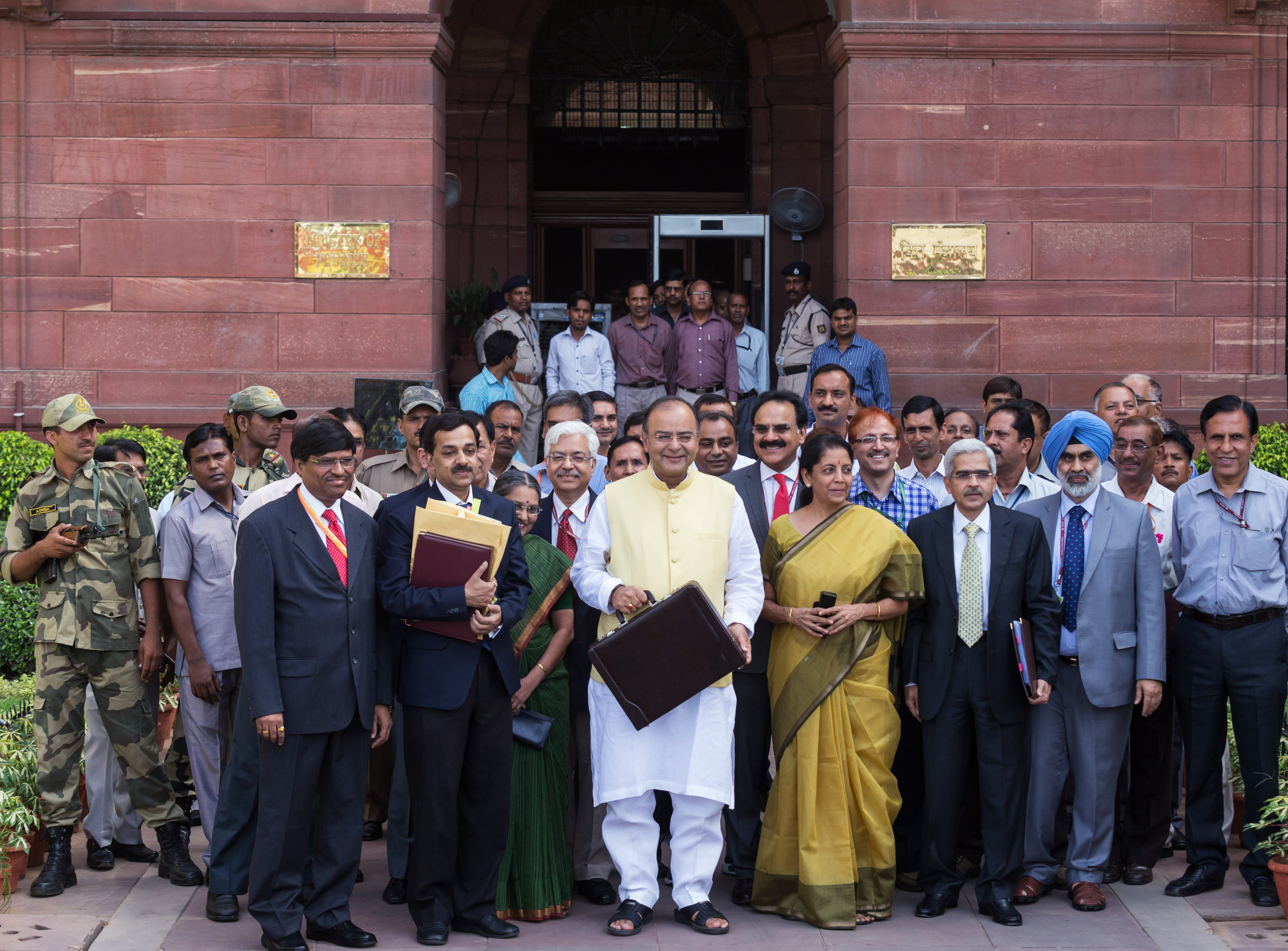 Arun Jaitley presenting his first Budget on 10 July 2014