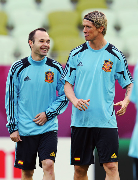 Andres Iniesta and  Fernando Torres