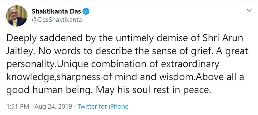 Shaktikanta Das's tweet