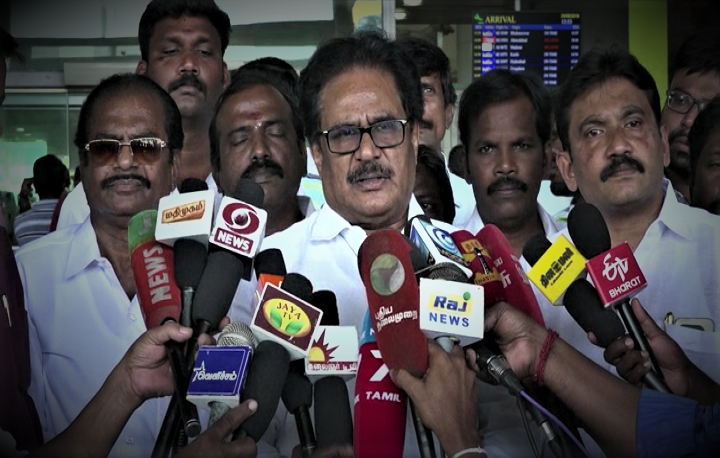 mp. thirunavukarasar Sadness about arun jeatly death  chennai airport  அருண் ஜெட்லி மறைவிற்கு திருநாவுக்கரசர் இரங்கல்  விமான நிலையம்