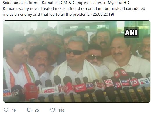 SIDDARAMAIAH KUMARASWAMY CONFLICT