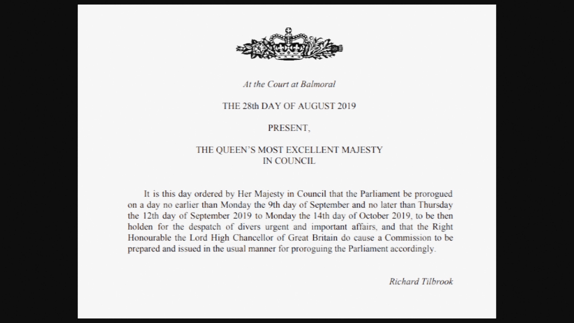 The Privy Council's statement