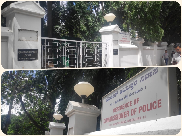 bangalore City police commissioners  govt house dispute