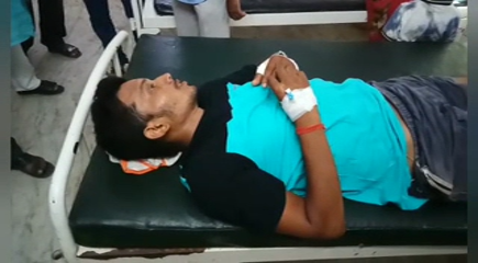 Injured shop owner Ankur Rai