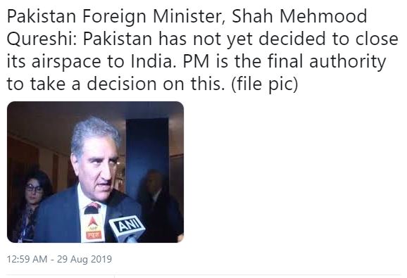 shah-mehmood-qureshi-on-pak-airspace-closure etv bharat