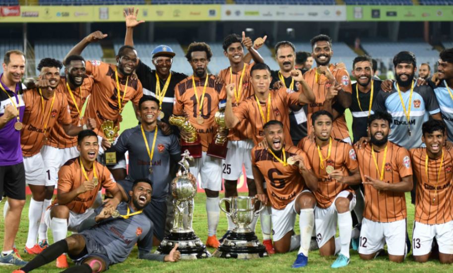 डुरंड कप का खिताब जीतने वाली गोकुलम एफसी की टीम