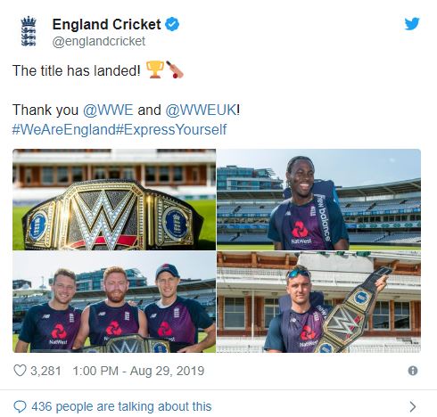 इंग्लैंड क्रिकेट का टवीट