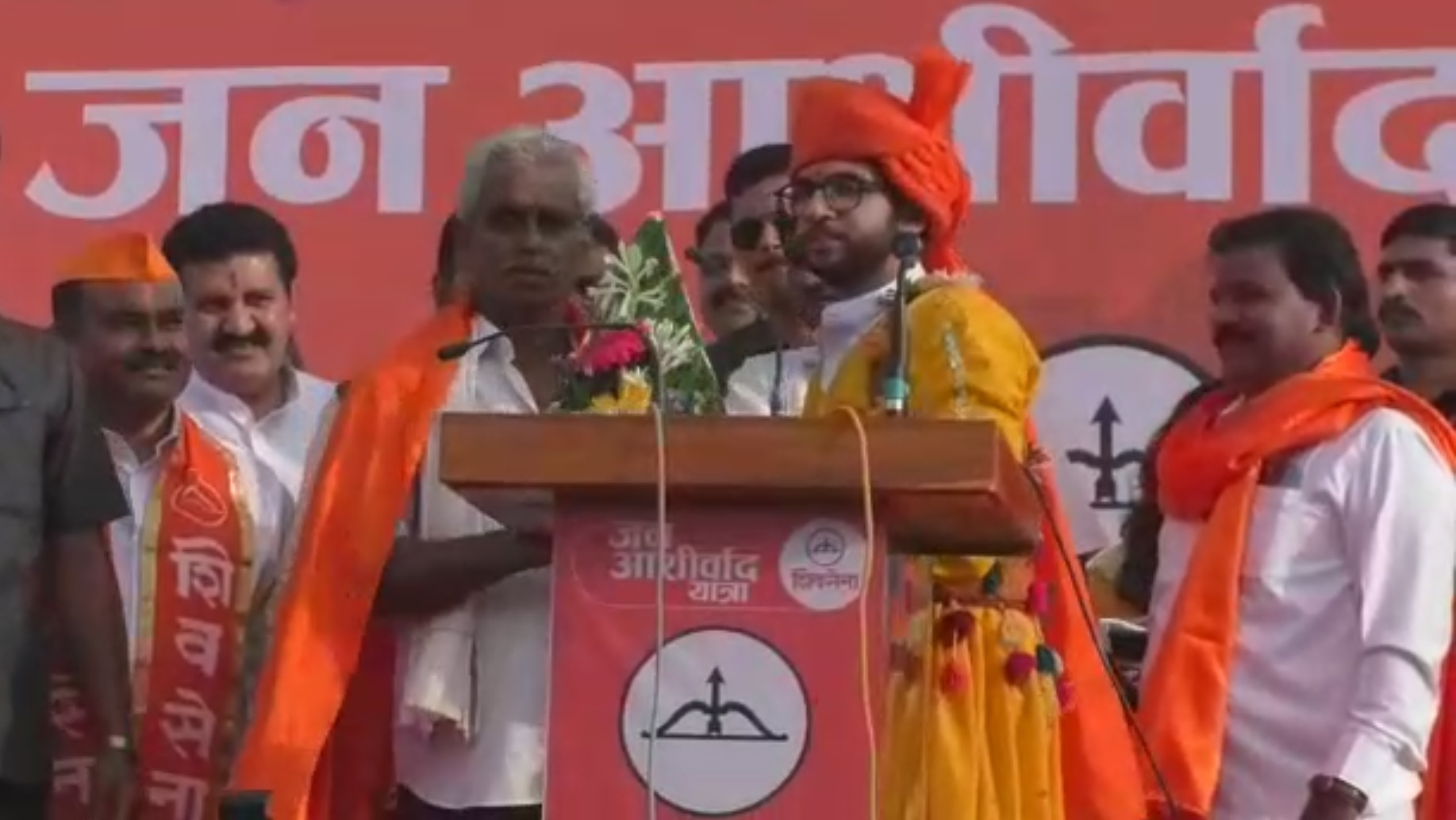 Farmers in the Janashirvad Yatra