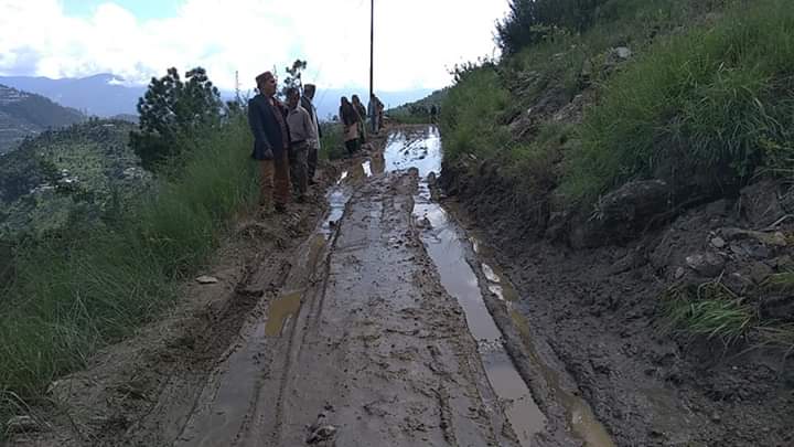 Bhuntar-Sachani road in kullu