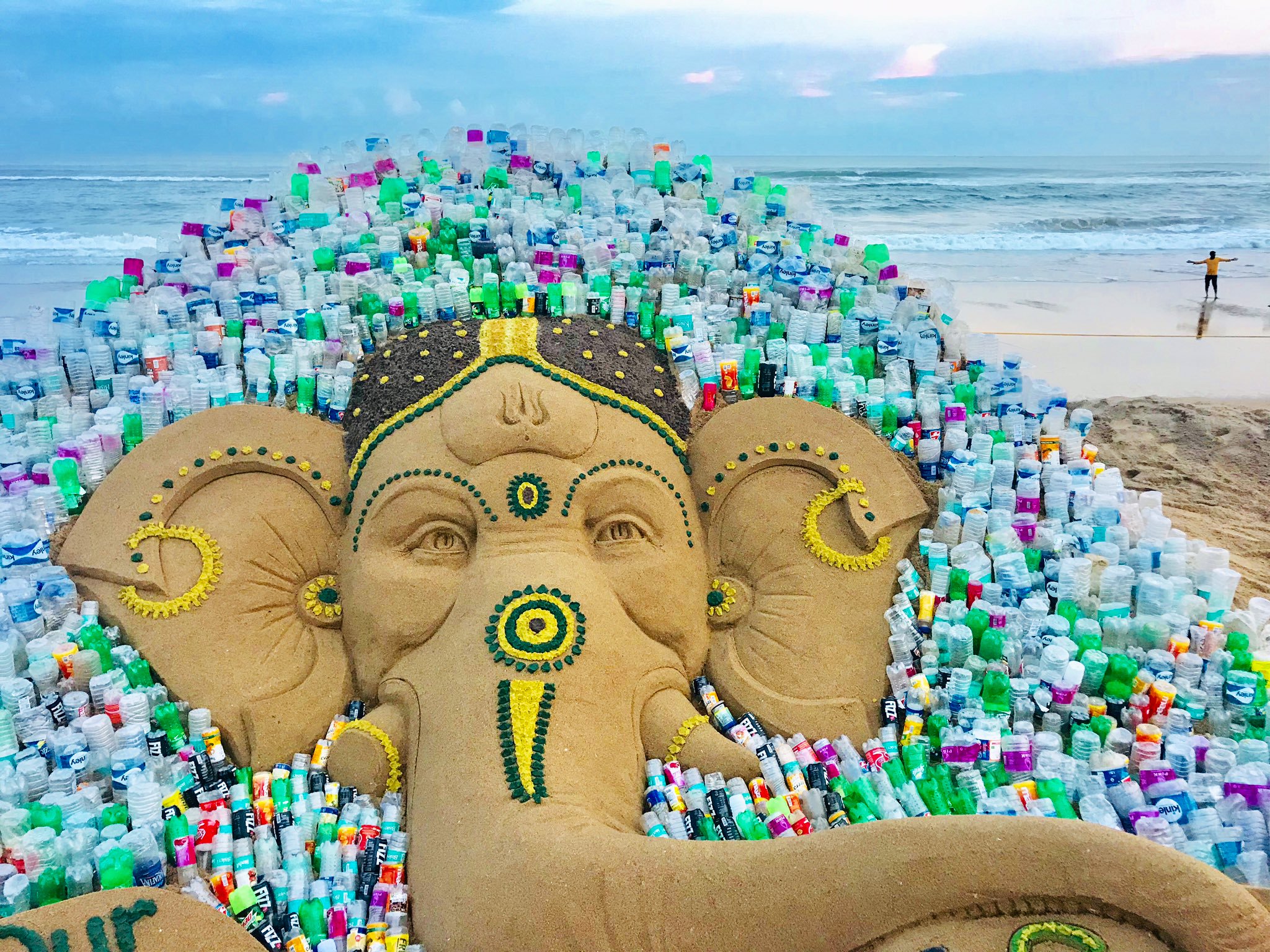 Sand art of Lord Ganesha