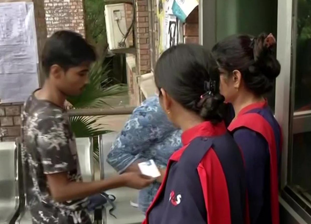 Voting underway for JNUSU election at the university campus.