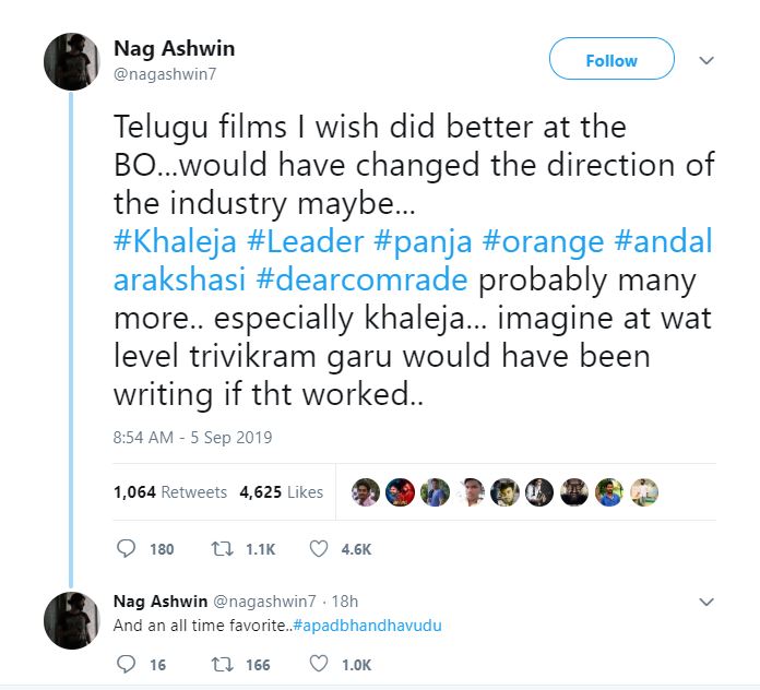 director nag ashwin tweet