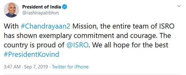 kovind on chandrayaan