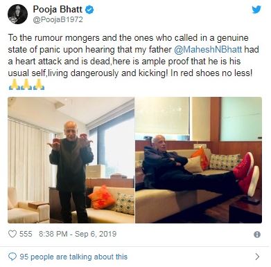 Mahesh Bhatt's Death Hoax