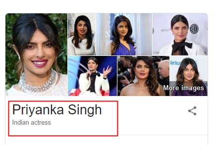 Priyanka chopra name changed in google search