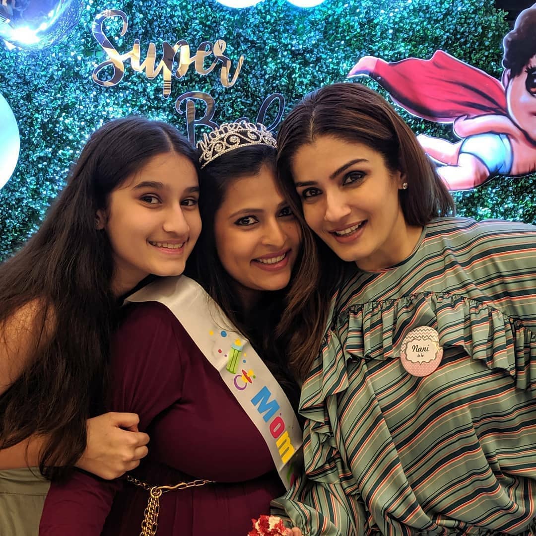 raveena tondon hosts baby shower for her daughter