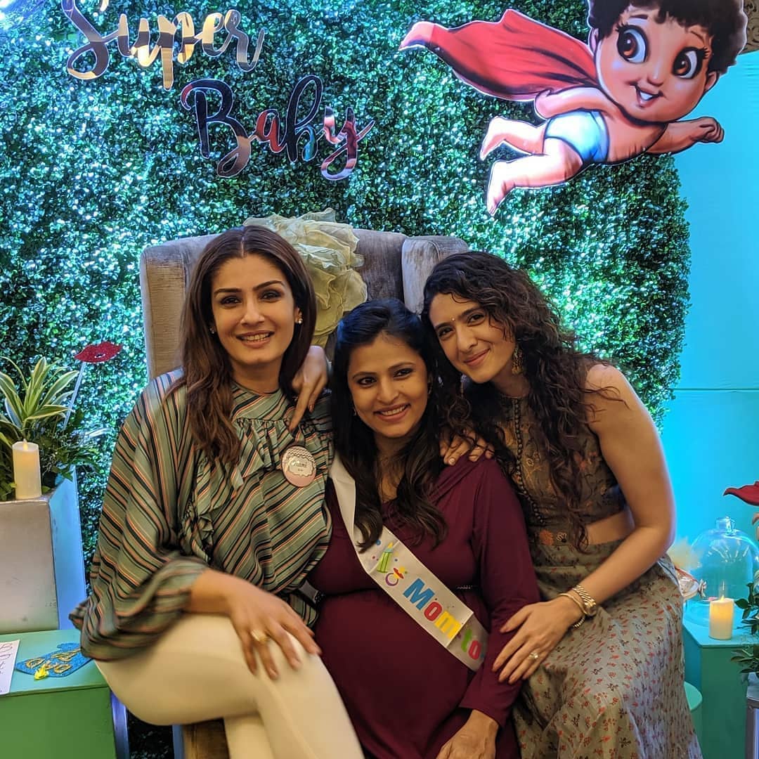 raveena tondon hosts baby shower for her daughter