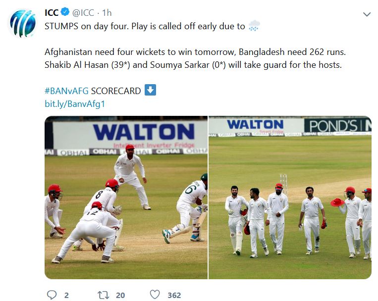 ICC tweets, ICC, Bangladesh vs Afghanistan