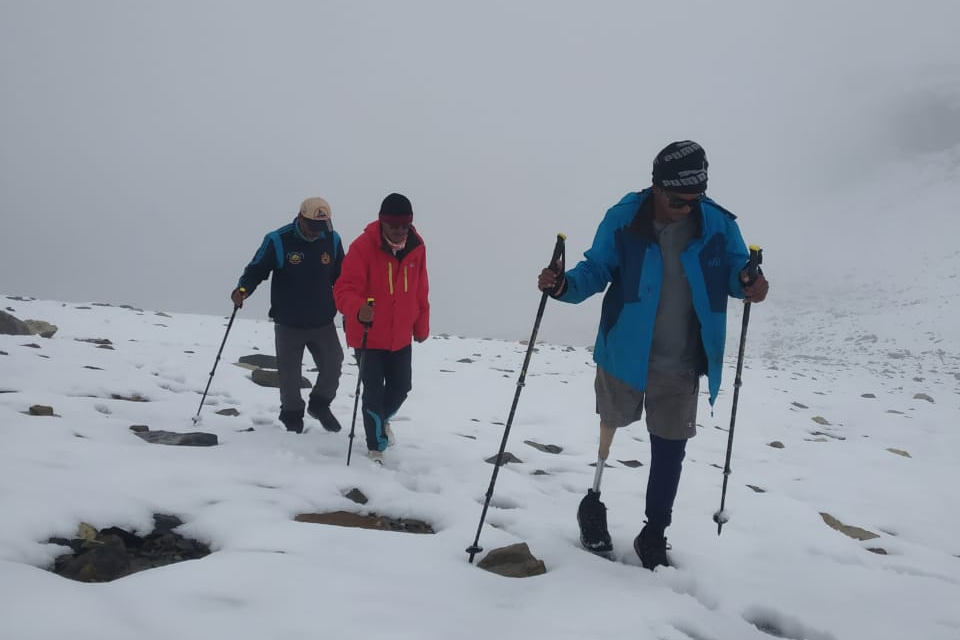 Battling odds, above-knee amputees successfully completed the trek