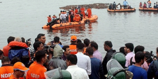 Four dead in the incident where a tourist boat carrying 61 people capsized in Godavari river