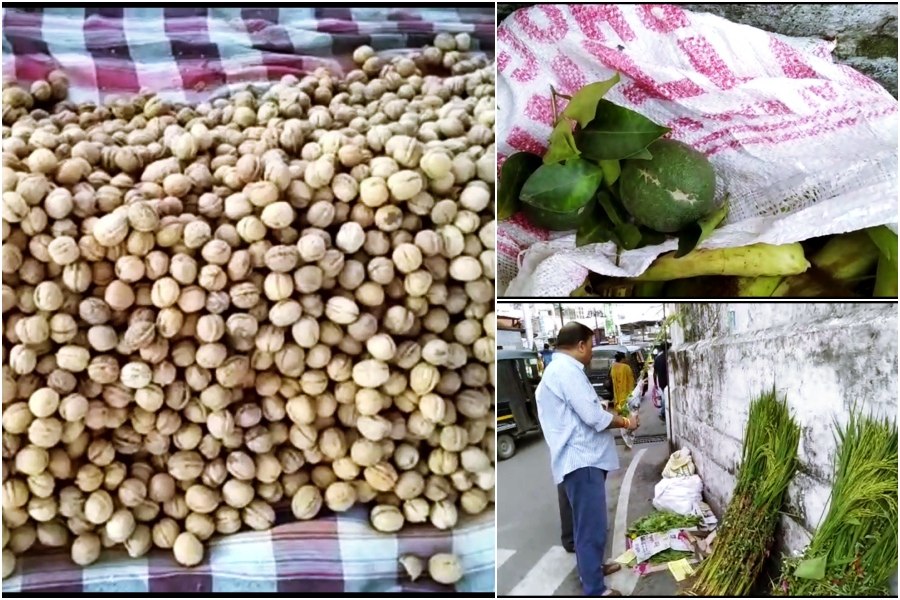 market decorated for sair