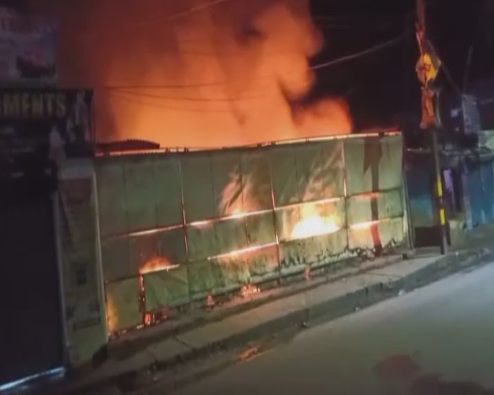 shop caught fire due to short circuit