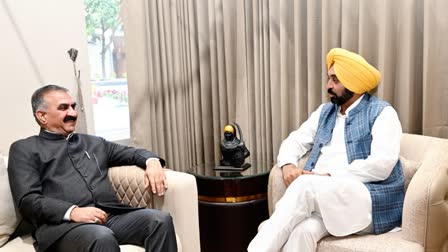 Punjab CM Bhagwant Mann, Himachal CM Sukhwinder Sukhu meeting