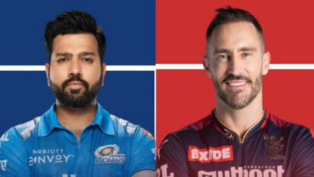 RCB vs MI IPL Today Fixtures Bengalaru Rohit Sharma Faf du Plessis