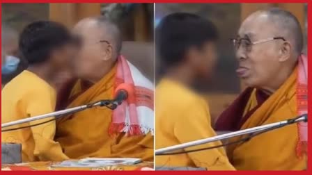 Dalai Lama asking minor boy to suck his tongue