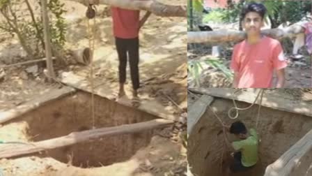 17 year boy dig 24 feet water well in karnataka