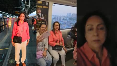 Hema Malini traveled by metro