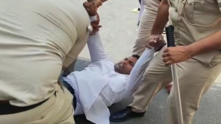 Police detained AAP MLAs and workers