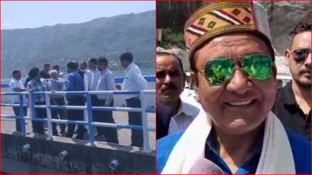 Horticulture Minister Jagat Negi visit NTPC Koldam in Bilaspur