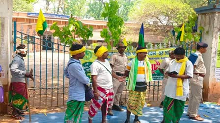 Tribal Agitation at outside of Jhargram DM Office to fulfill six demands