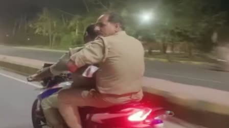 girls chased police in Ghaziabad video goes viral